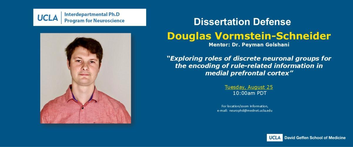 Dissertation Defense Douglas Vormstein Schneider